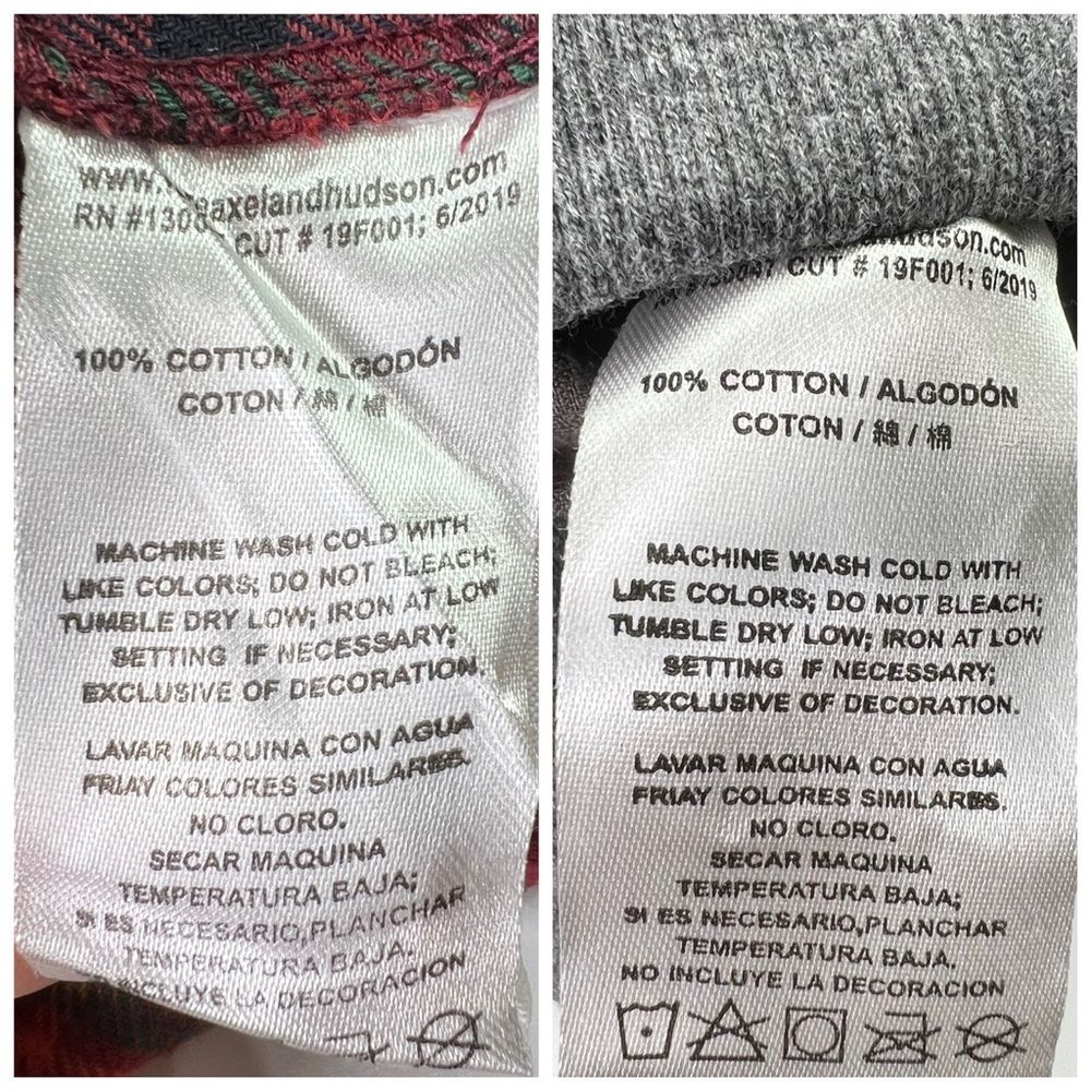 NEW Fore Axel & Hudson Log Cabin Flannel Shirt and Cargo Jogger Set 3/6M - Picture 7 of 9